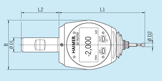 数显 3D 寻边器测量仪器的技术图纸